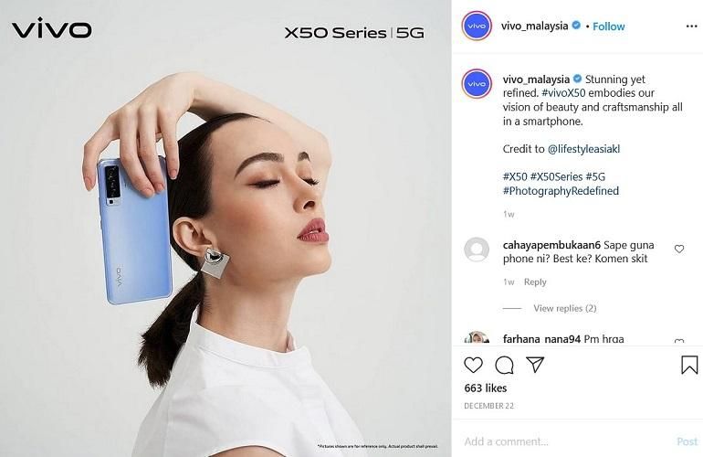 Compelling Captions and Hashtags by Vivo Malaysia | Instagram For Business | One Search Pro Digital Marketing