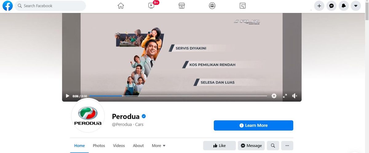 Perodua’s Logo on Facebook | Benefits of Marketing | One Search Pro Marketing
