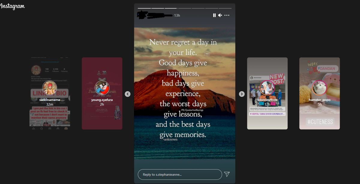 Inspirational Quote on Instagram Stories | Social Media Platform | One Search Pro Digital Marketing