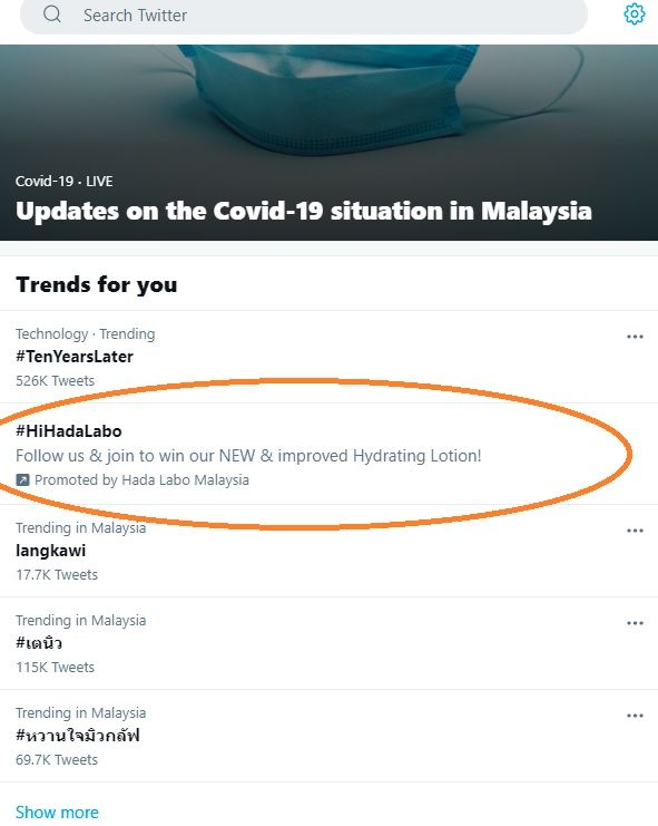 Sponsored Trend by Hada Labo Malaysia | Top Social Media | One Search Pro Digital Marketing